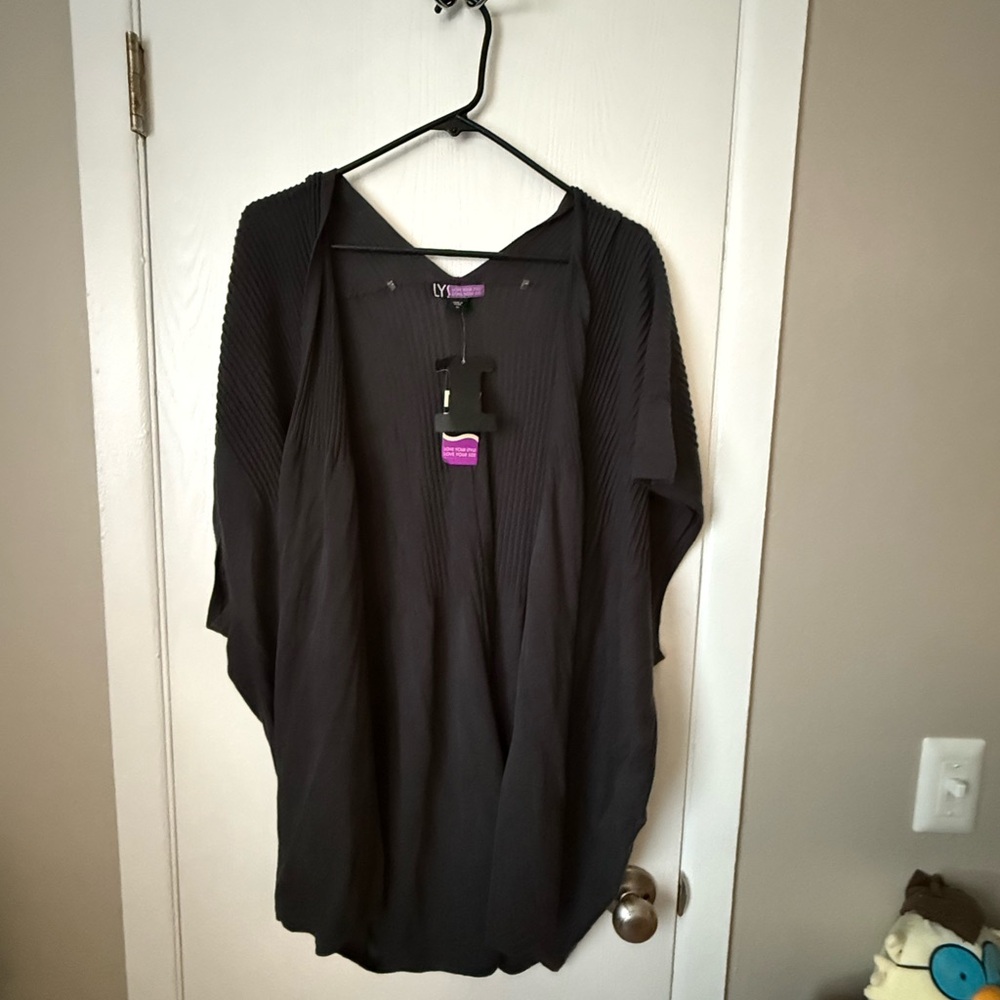 Black Relaxed Oversized Cardigan